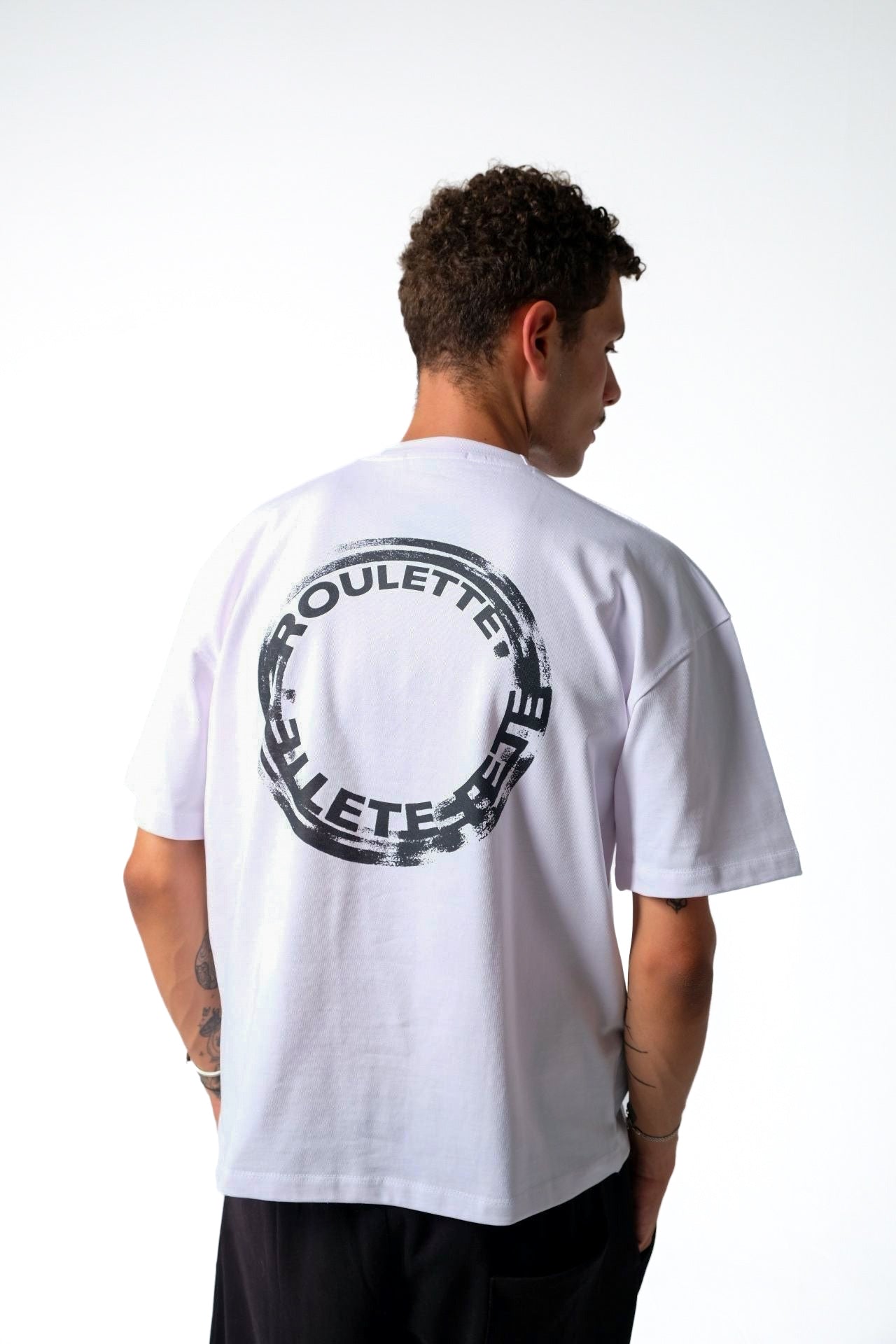 ROULETTE TEE — WHITE