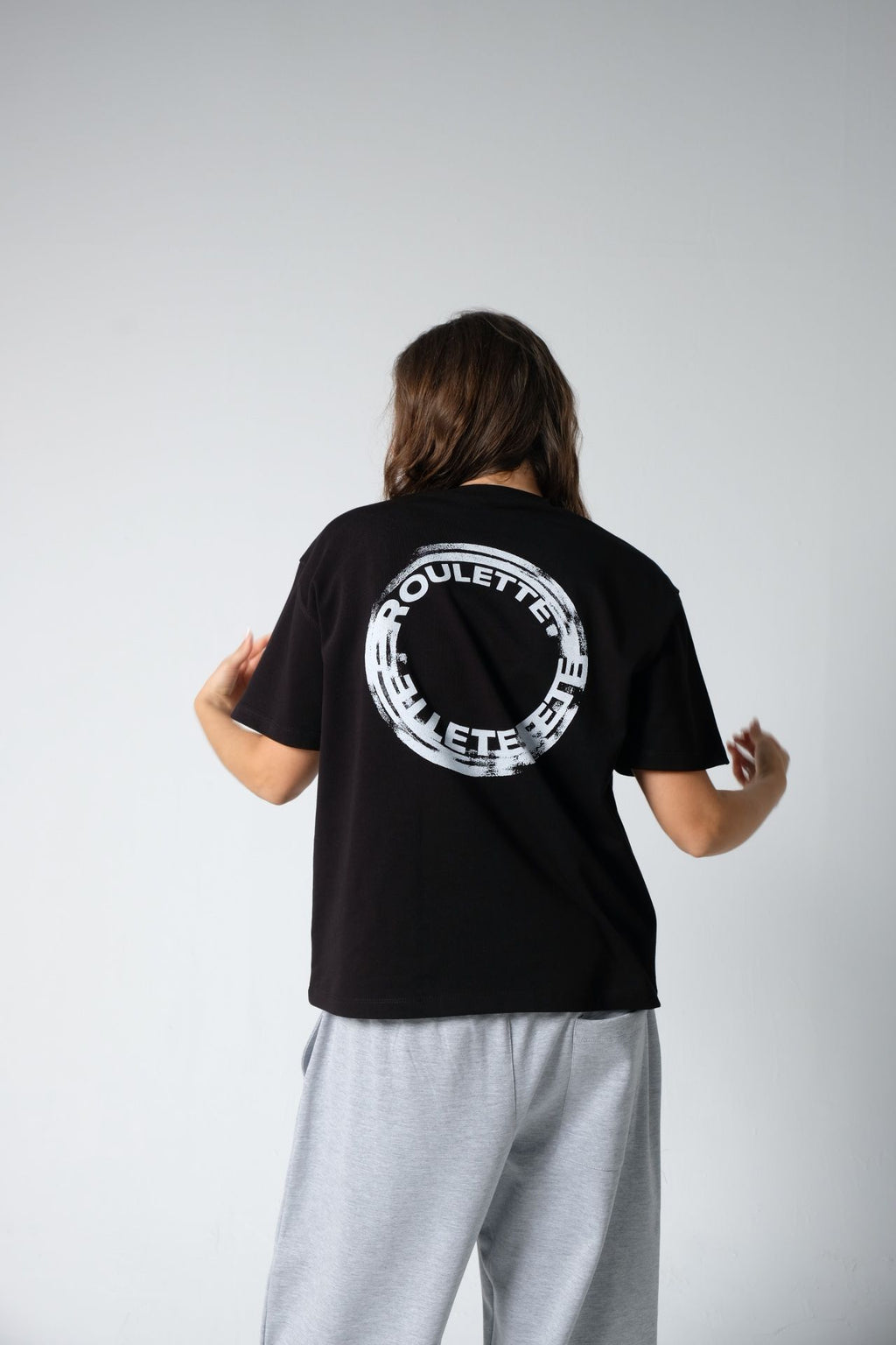 ROULETTE TEE — BLACK