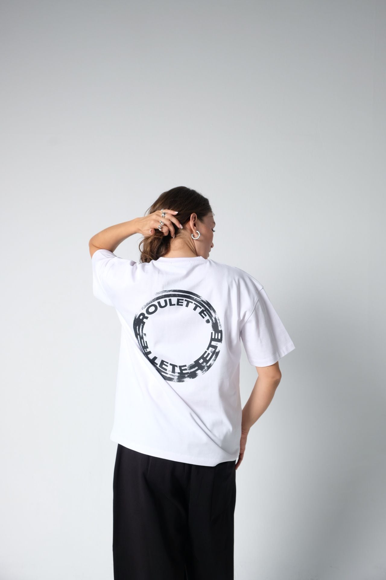 ROULETTE TEE — WHITE