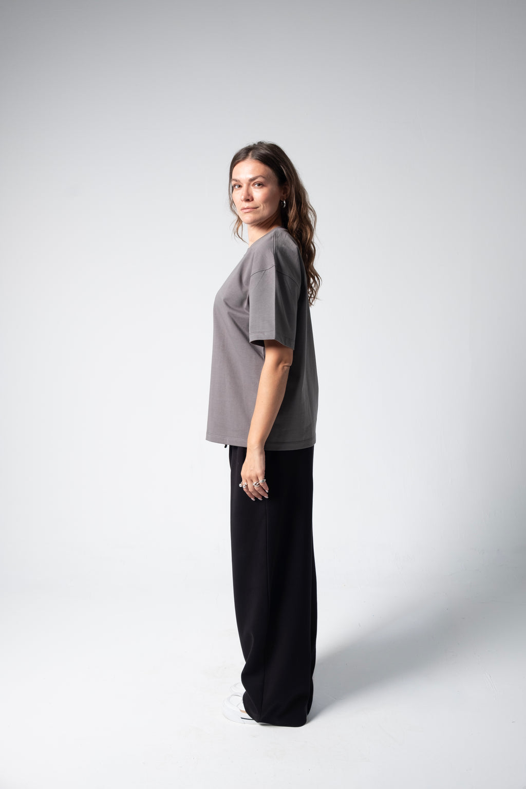 BLANK BOXY TEE — DARK GRAY
