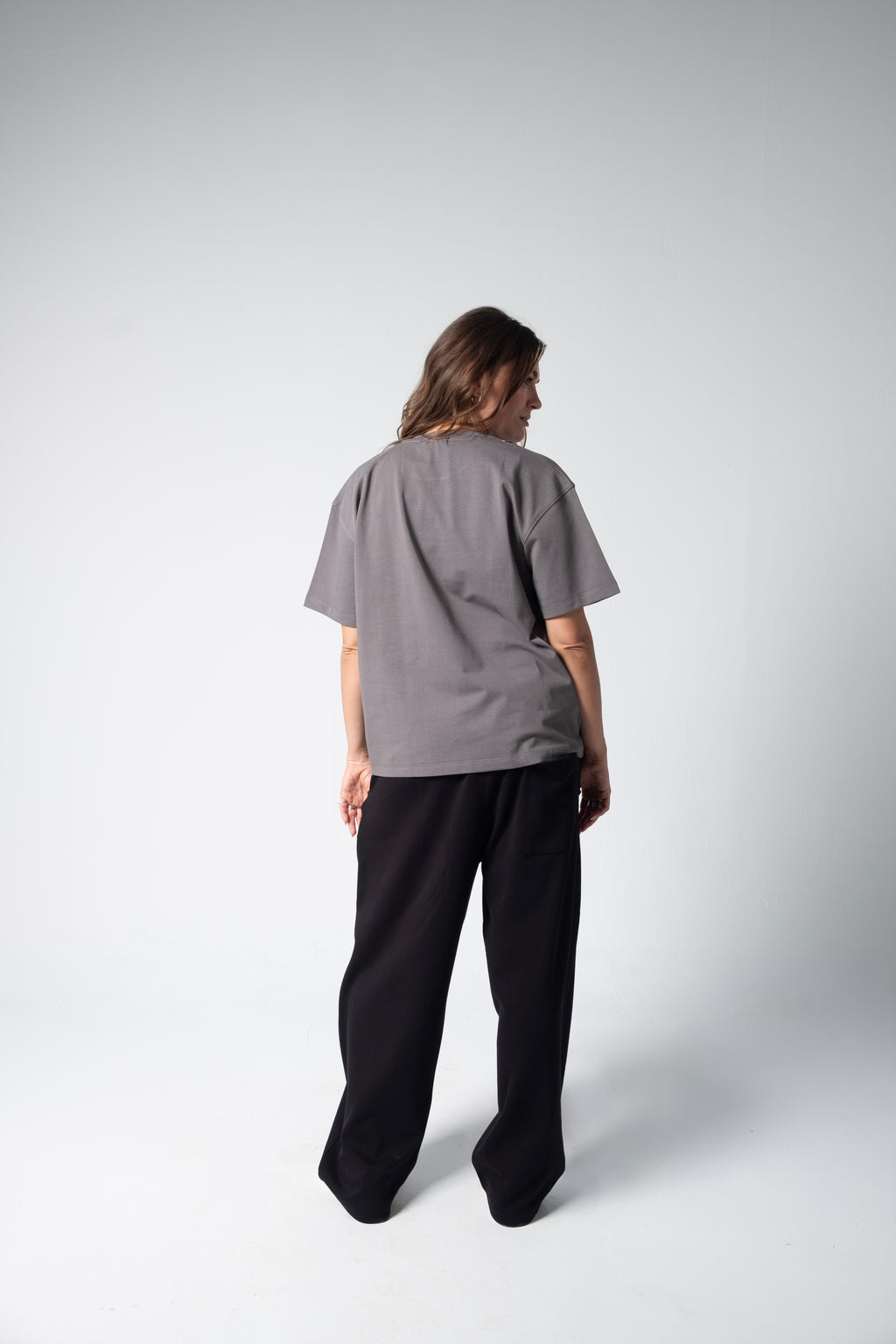 BLANK BOXY TEE — DARK GRAY