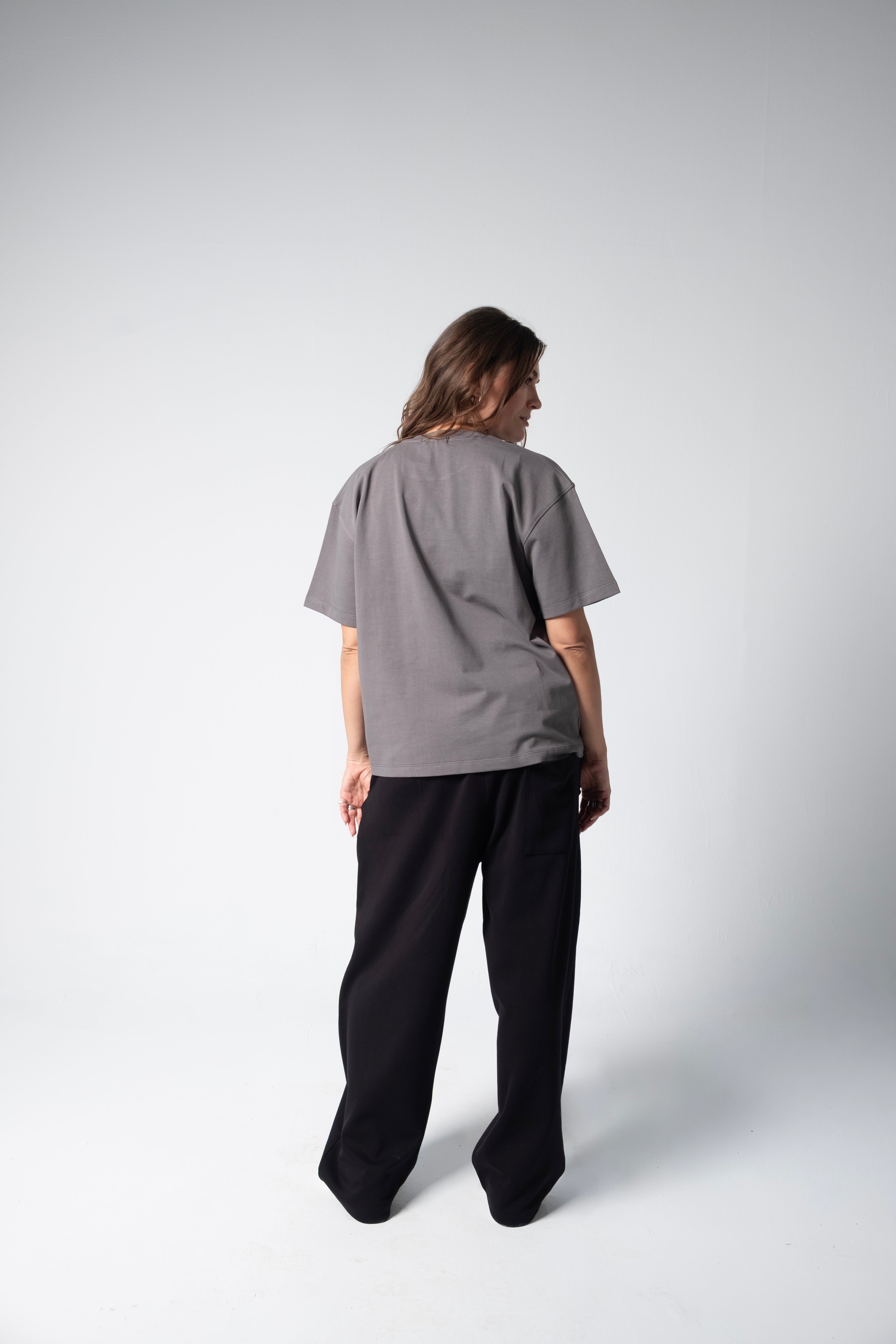 BLANK BOXY TEE — DARK GRAY