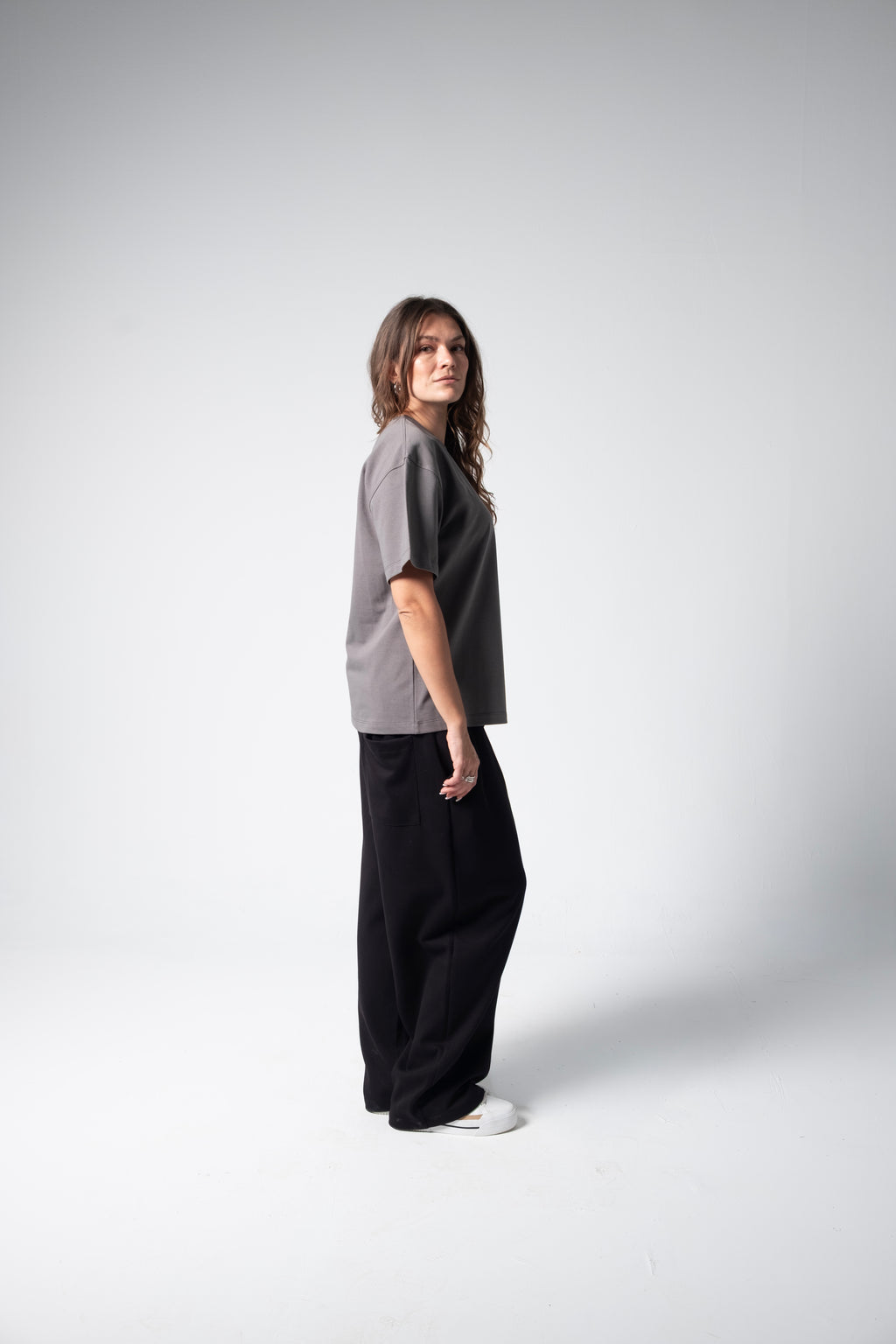 BLANK BOXY TEE — DARK GRAY