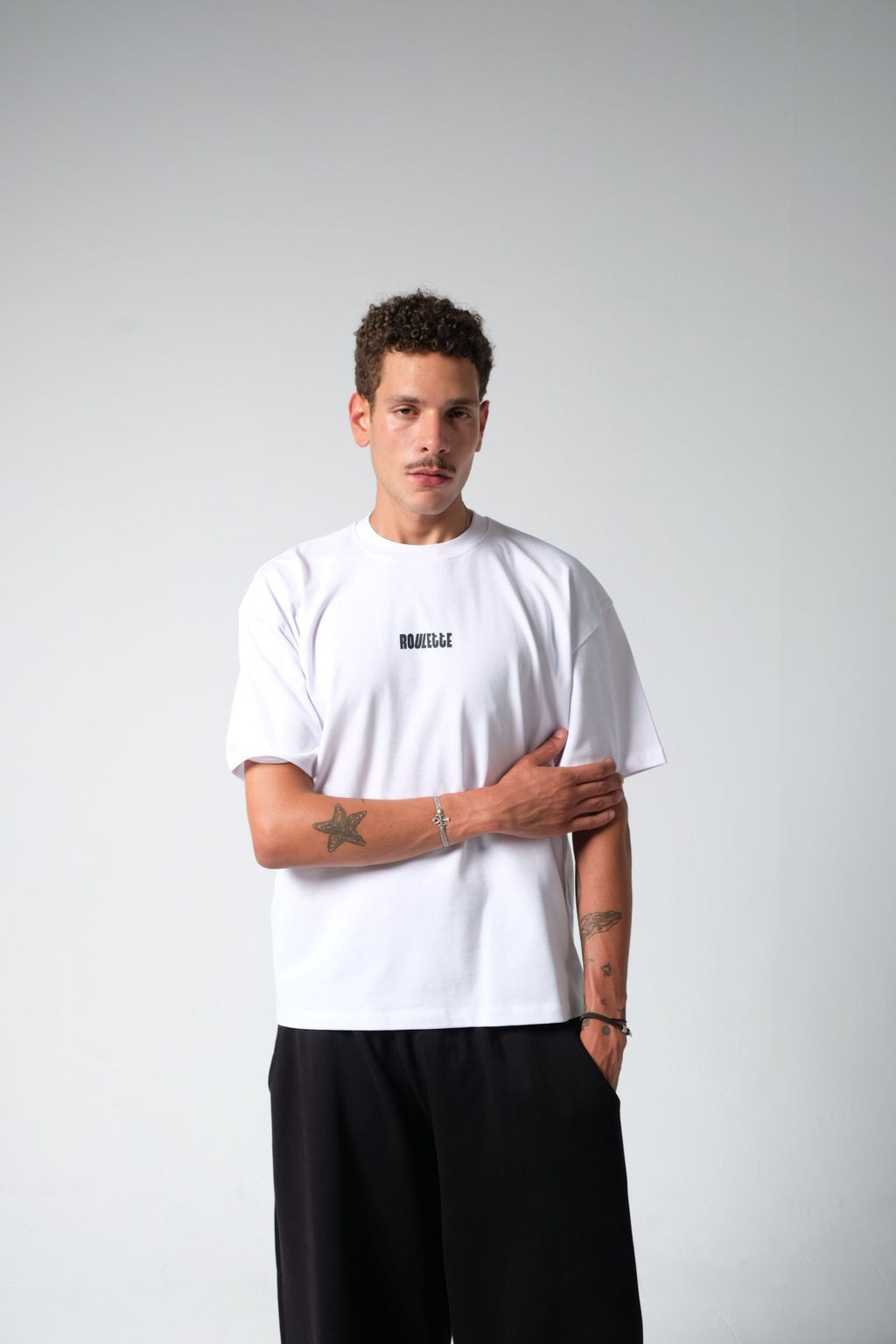 ROULETTE TEE — WHITE