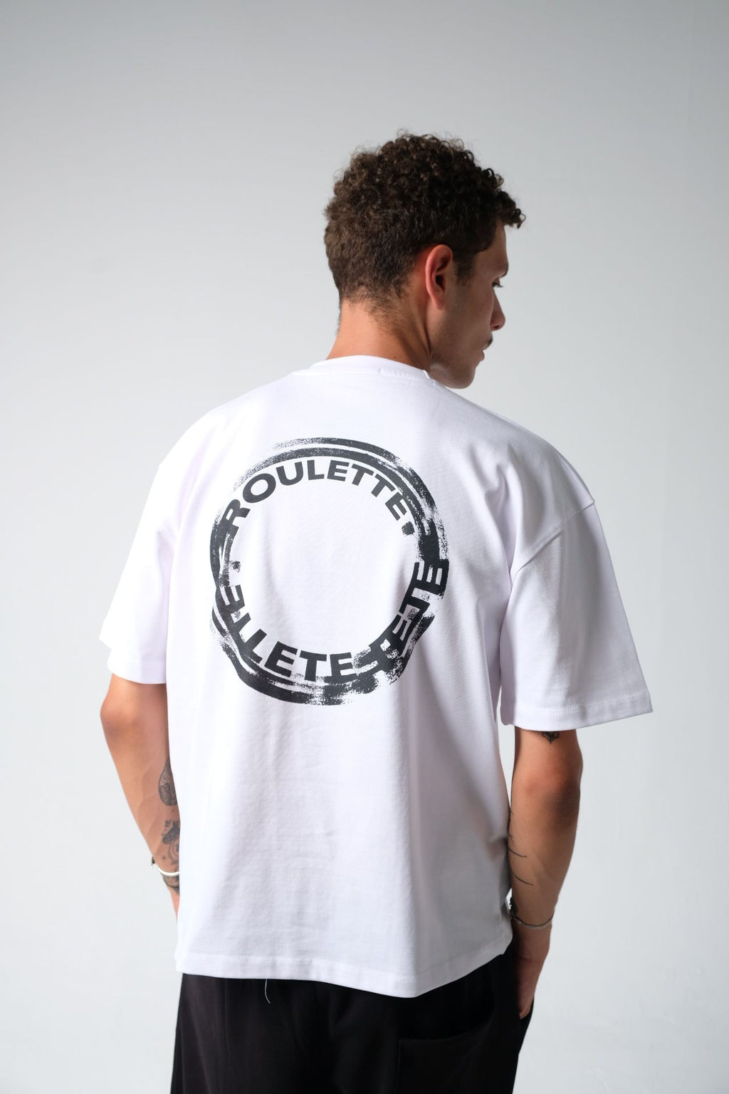 ROULETTE TEE — WHITE