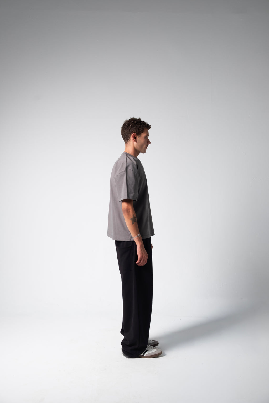 BLANK BOXY TEE — DARK GRAY