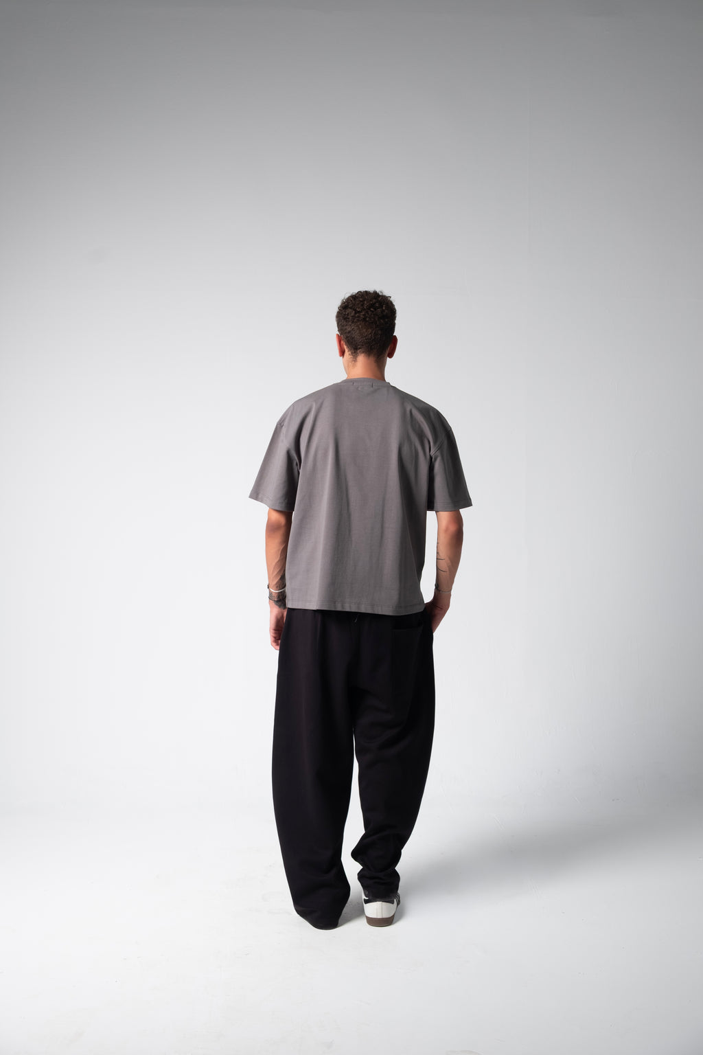 BLANK BOXY TEE — DARK GRAY