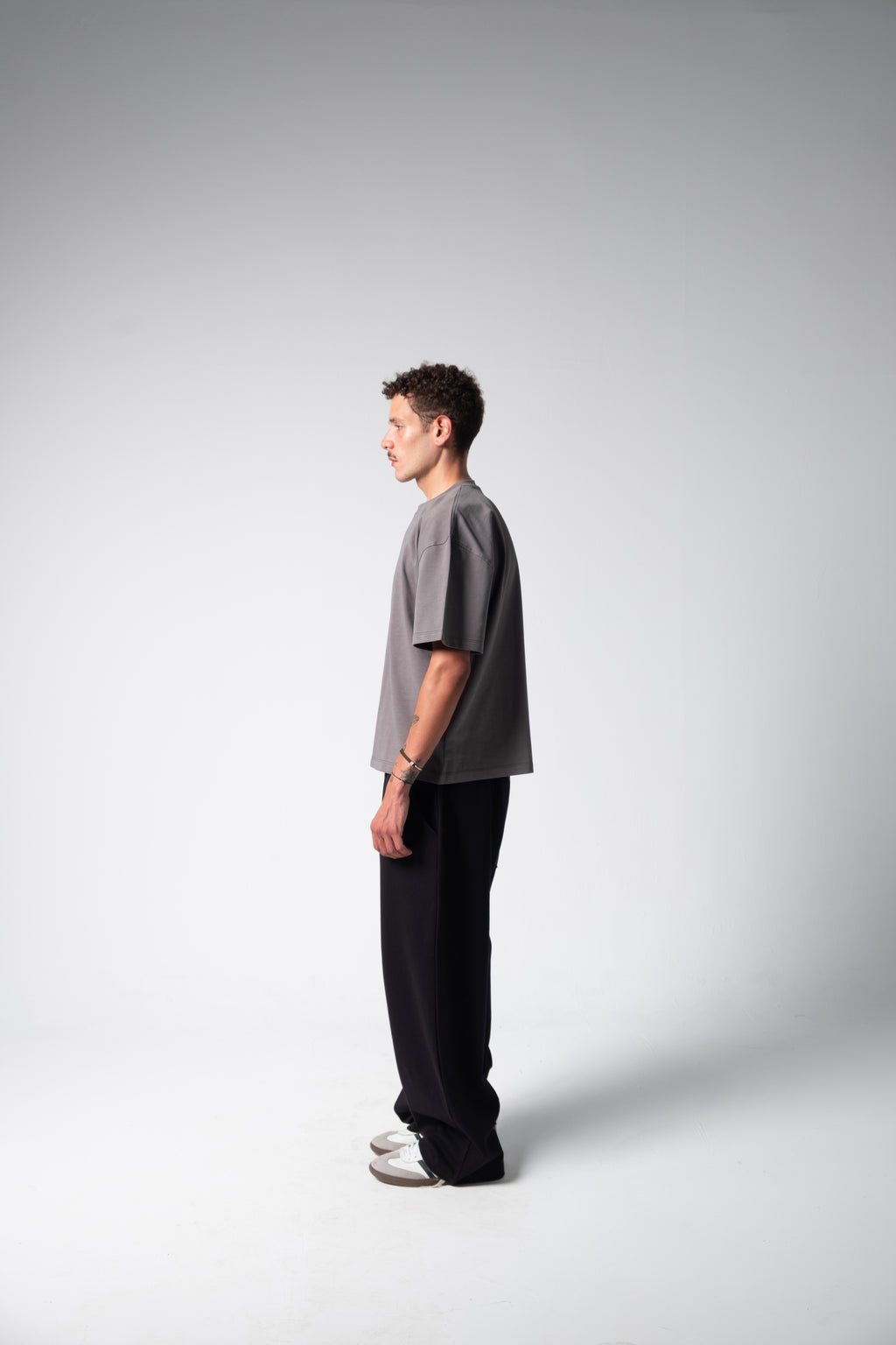 BLANK BOXY TEE — DARK GRAY