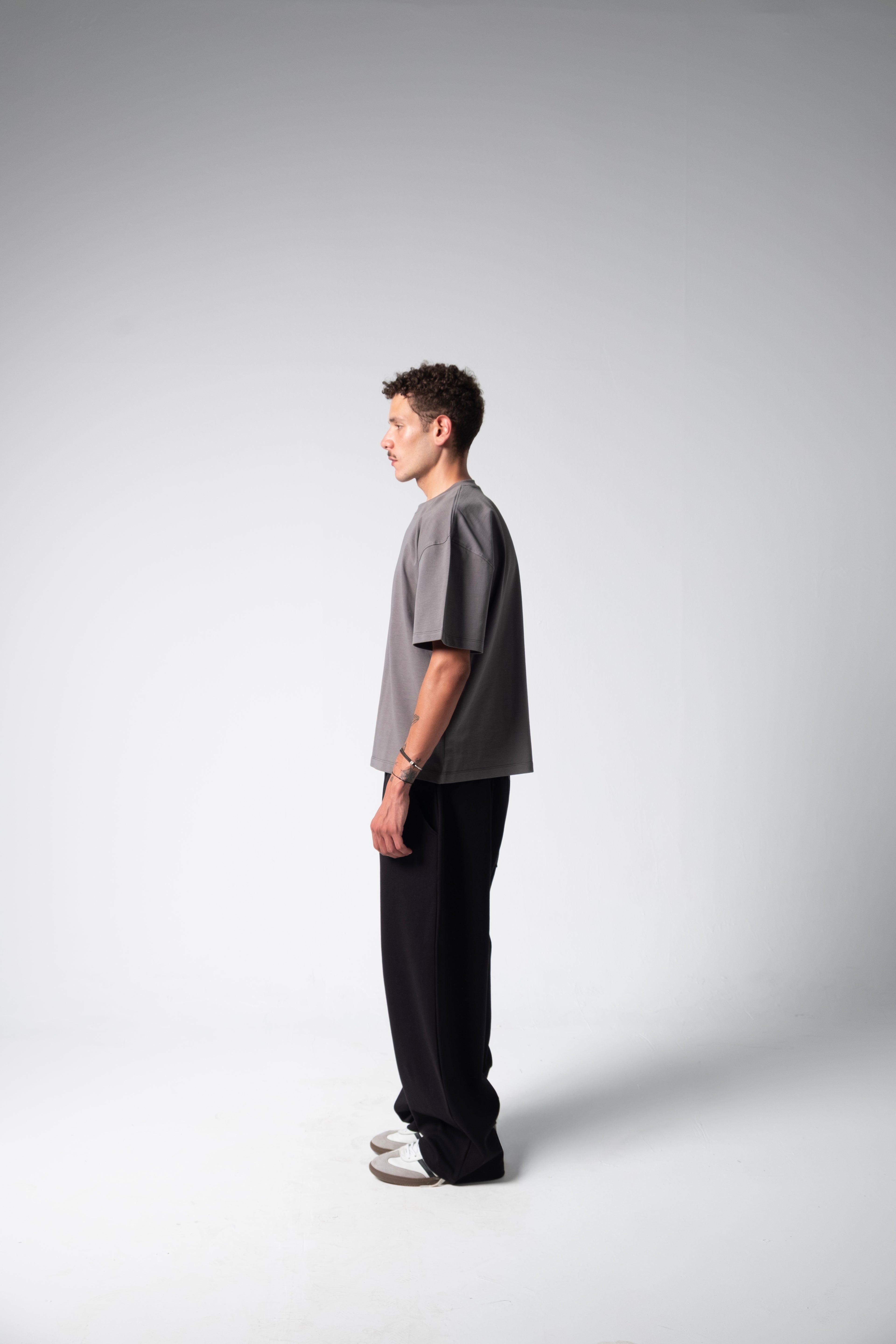 BLANK BOXY TEE — DARK GRAY