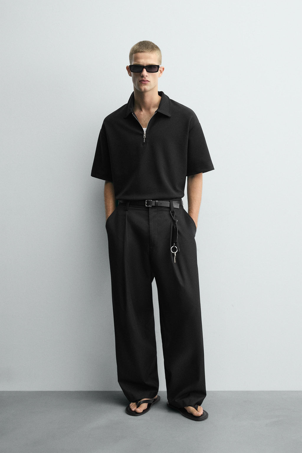 INSTINCT BOXY ZIP — BLACK