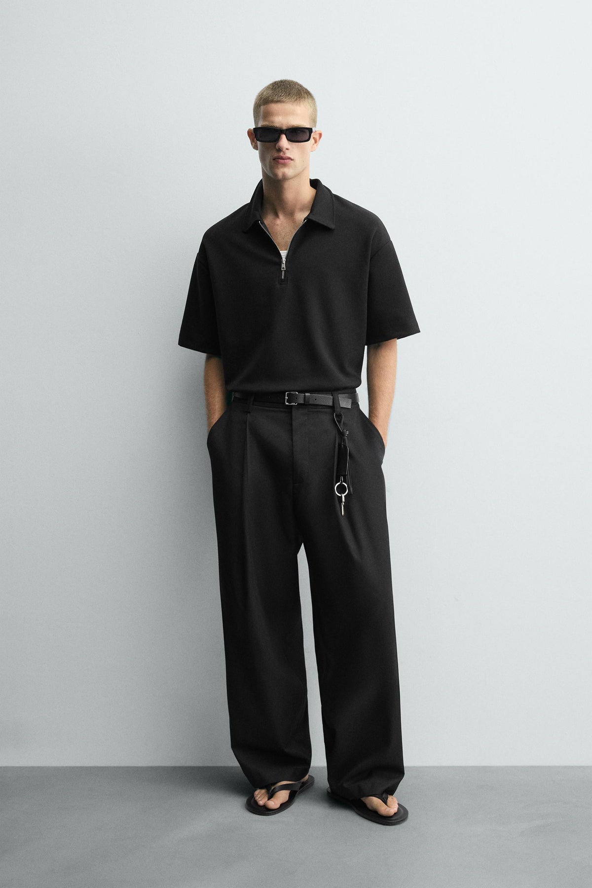 INSTINCT BOXY ZIP — BLACK