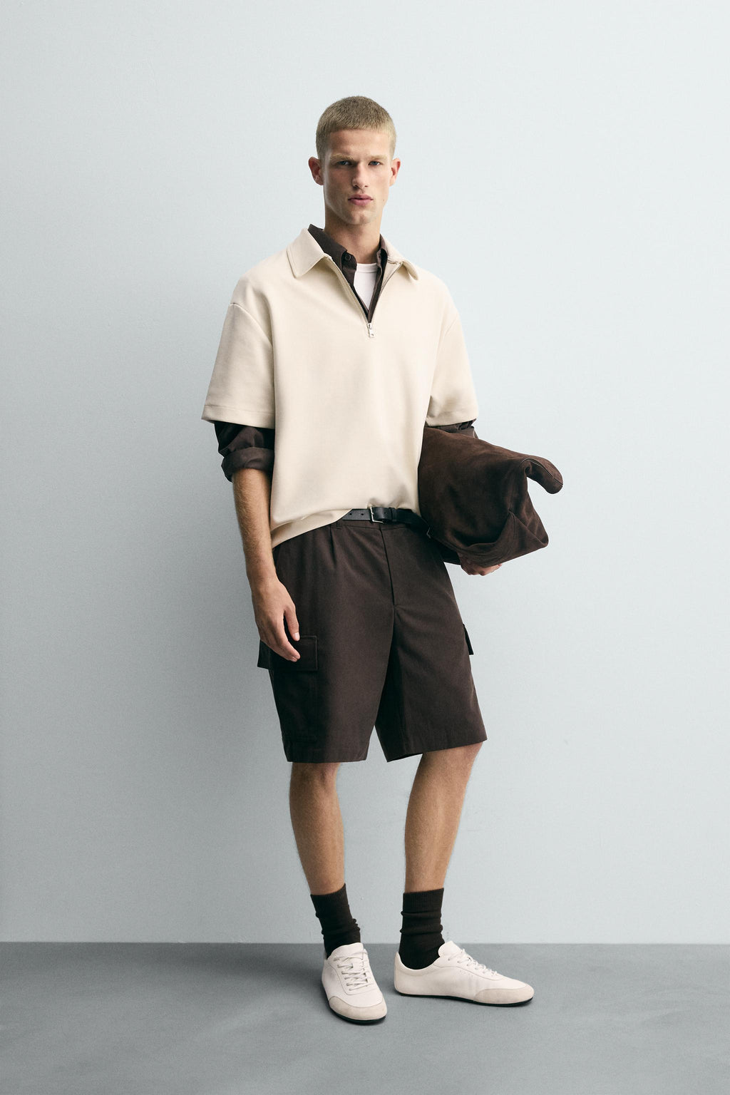 INSTINCT BOXY ZIP — STONE