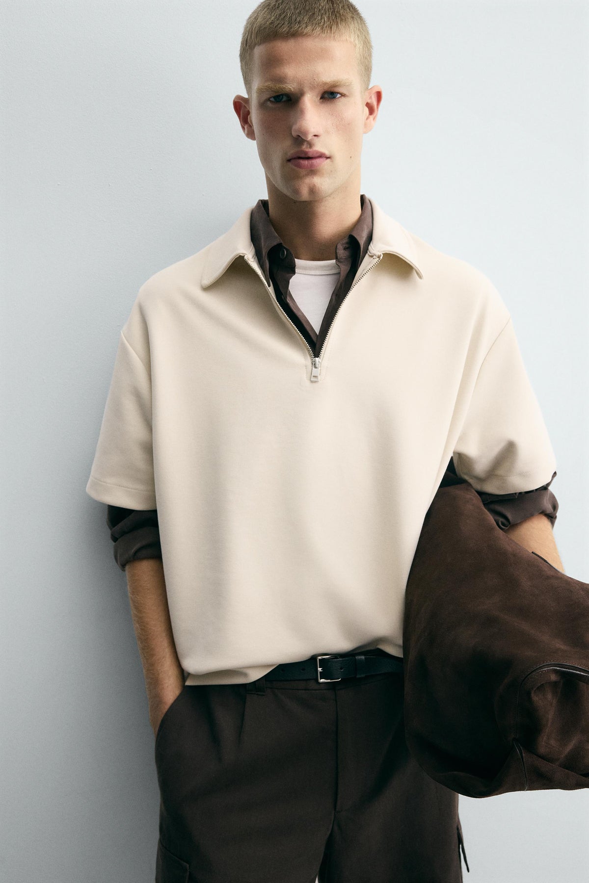 INSTINCT BOXY ZIP — STONE