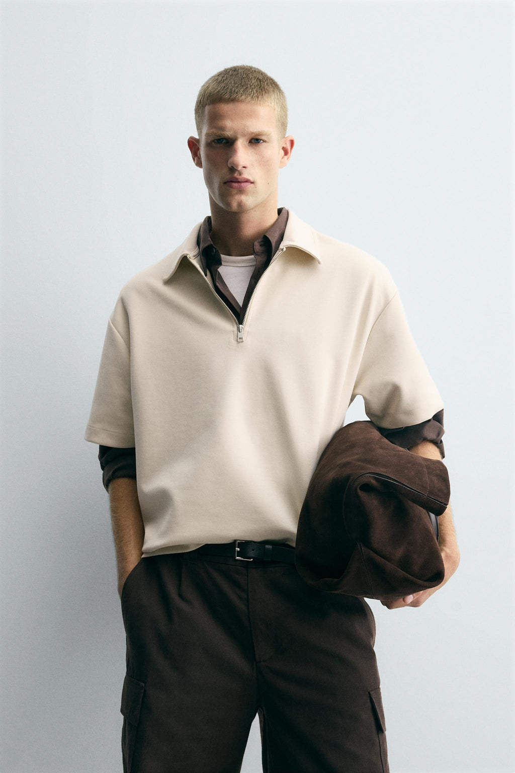 INSTINCT BOXY ZIP — STONE
