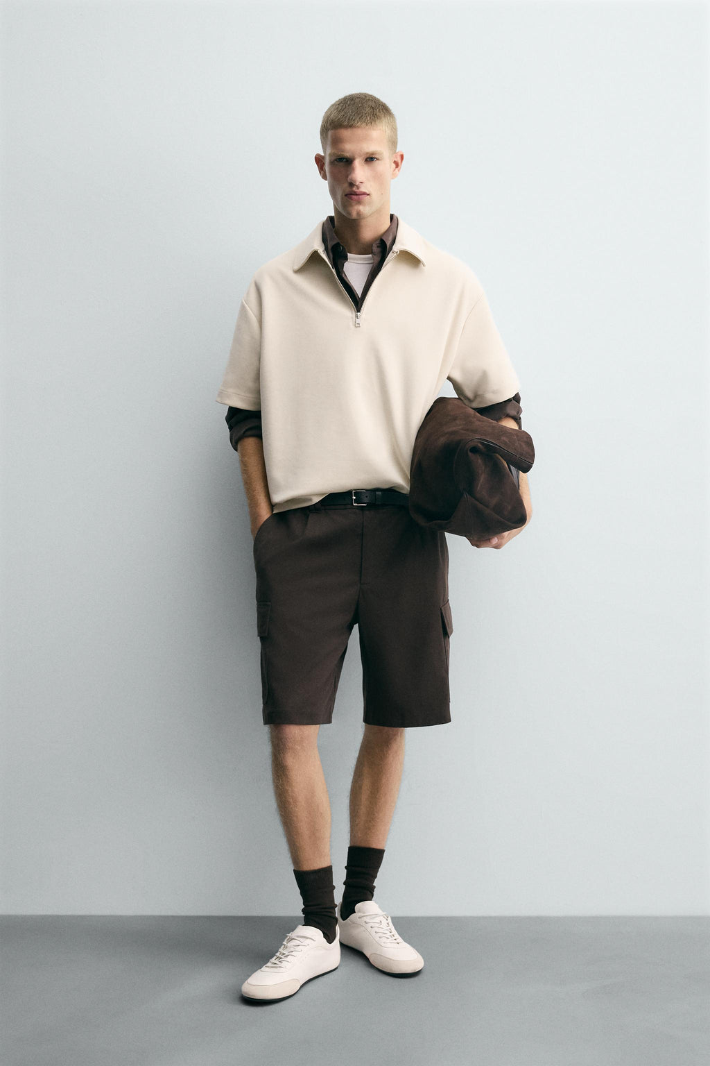 INSTINCT BOXY ZIP — STONE